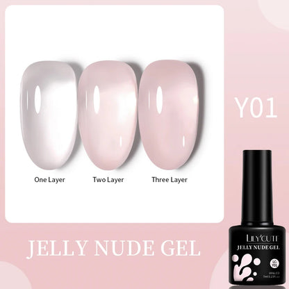 LILYCUTE 7ml White Color Gel Nail Polish Semi Permanent UV Gel Polish Gorgeous Full Coverage Soak Off UV LED Nail Gel Varnishes