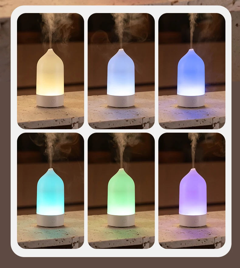 KINSCOTER New Aroma Diffuser 120ml Portable Silent Air Humidifier Colorful Night Light Essential Oil Diffuser for Room Home