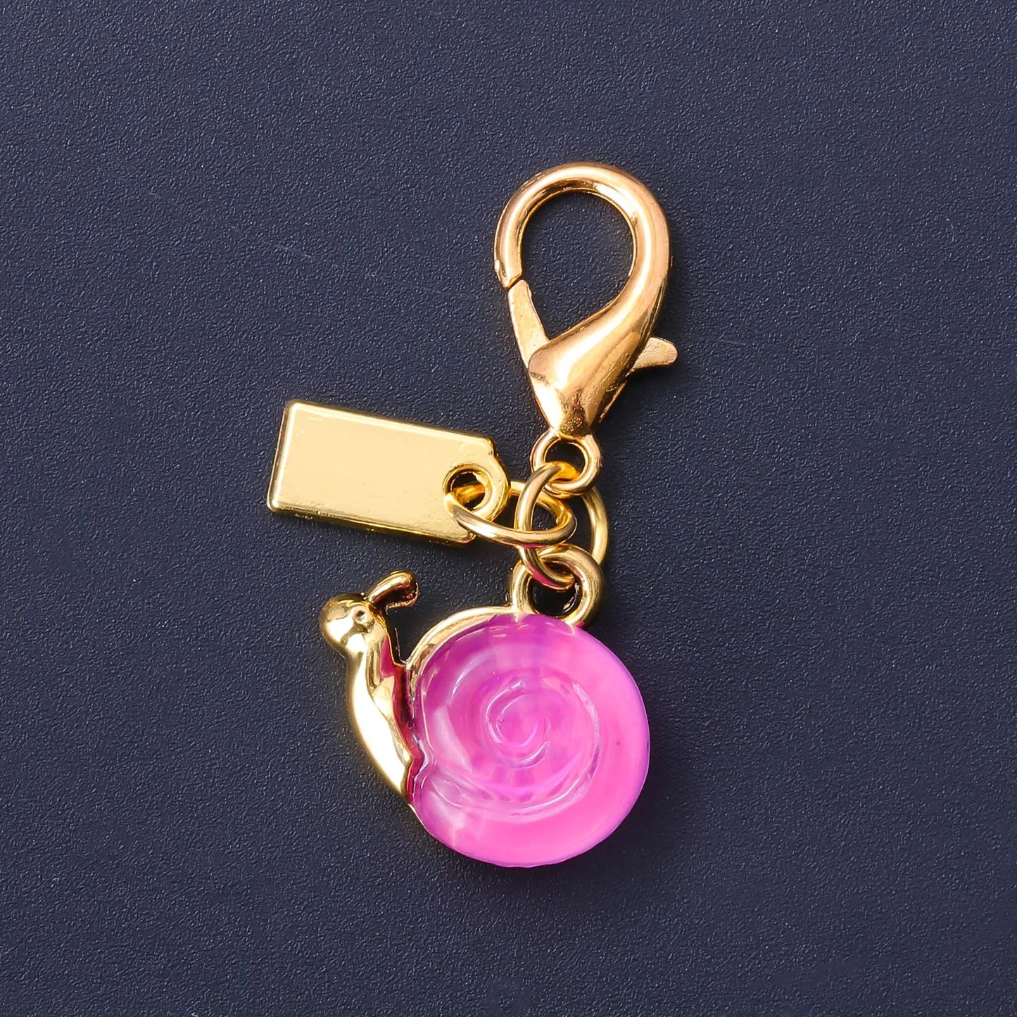 Pink Small Snail Bag Pendant Keychain Creative Cute Animal Charms Fashion Accessory for Women School Students Mother's Day Gift