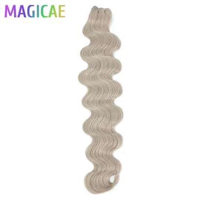 Magicae 30Inch 200g/Pc Chocolate Ombre Brown Orange Blond P27/613 Bio Body Wave Grey High Temperature Synthetic Hair Extension