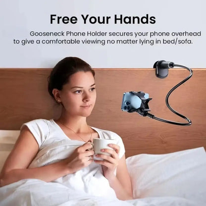 New 360 Rotating Lazy Phone Holder Universal Adjustable Desktop Phone Clip Flexible with Handle Bed Desktop Mount Bracket