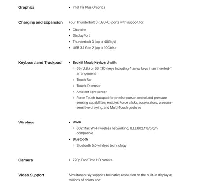 2020 MacBook Pro Intel i5 i7 13Inch Touch Bar,Touch ID 256G/512G/1TB 8G/16G notebooks Laptop.