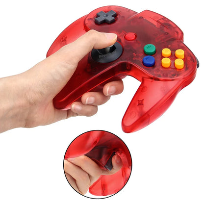 2PCS/Pair For N64 Controller Classic Wired Remote Control Gamepad Gaming Joystick Retro Video Game Joypad for N64 Console Access