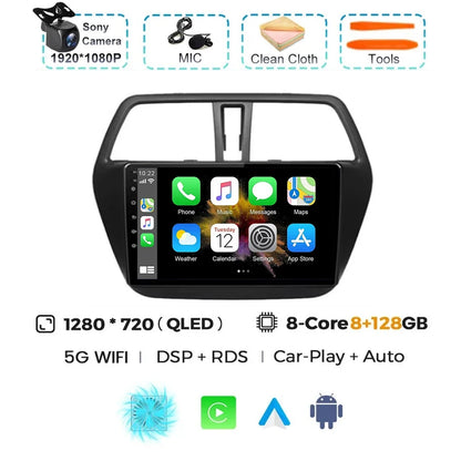 For Suzuki SX4 S-Cross 2014 2015 2016 2017 Android 15 Car Radio Multimedia Player Stereo GPS WIFI+4G wireless Carplay Auto video