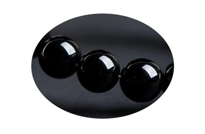 Nature Onyx Bracelet With Stone for Men Natural-Stone Shiny Black Obisidian Handmade-Bracelet Yoga Meditation Jewelry