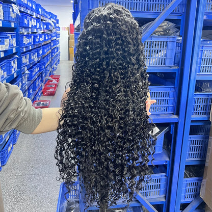 40 46 Inch 13x4 13x6 HD Deep Wave Lace Frontal Wig Brazilian Loose Water Curly Lace Front Human Hair Wigs For Women 300% Density
