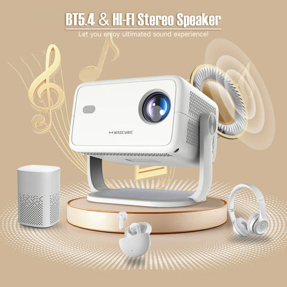 Magcubic Native 1080P 650ANSI 8K Android 14 L018 360° Projector With Auto Keystone Focus Air Mouse Wifi6 BT5.4 Portable Outdoor
