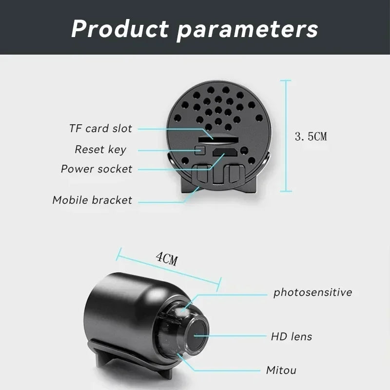 X5 Mini Camera 1080P Clear Night Vision Lightweight Portable Premium Cams Motion Detection Wireless Surveillance Camera 2026 New