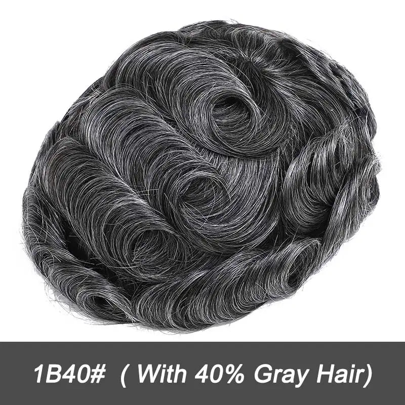 Australia Toupee Men Lace and PU Base Breathable Men's Wig For Men Capillary Prosthesis Replacement Natural Hairline System
