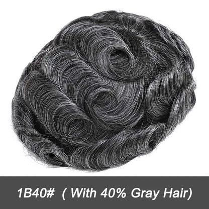 Australia Toupee Men Lace and PU Base Breathable Men's Wig For Men Capillary Prosthesis Replacement Natural Hairline System