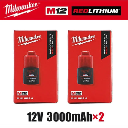 Original Milwaukee M12 battery 12V  3AH, M12HB2, M12HB3 M12-18FC charger 48-11-2402 48-11-2411 Milwaukee power tool battery