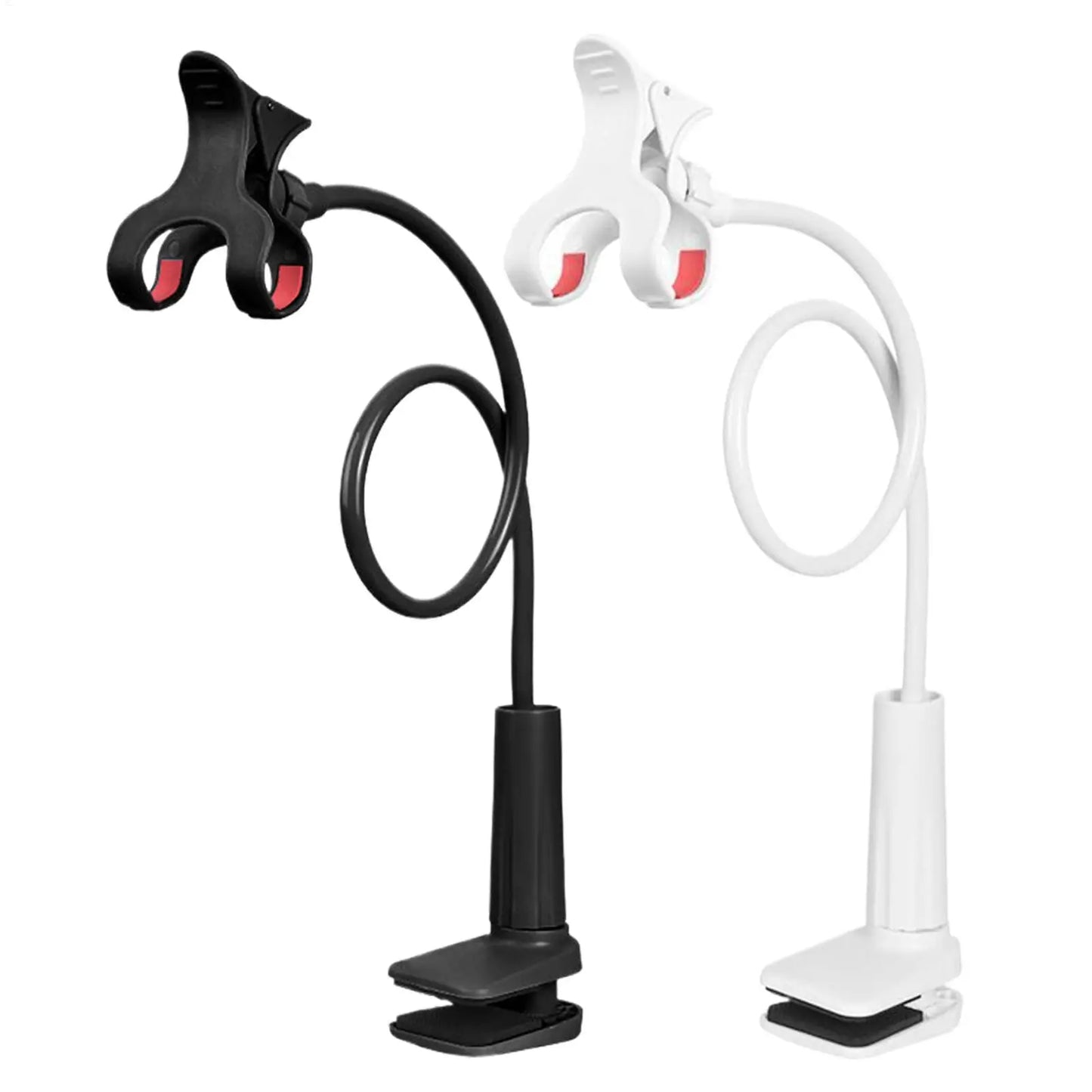 Black Color Gooseneck Phone Holder For Bed Flexible Gooseneck Long Arm Stand Overhead Cell Phone Clamp Mount