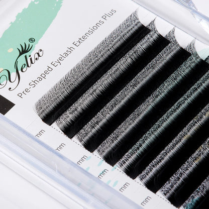 Yelix 10 Cases 3D W Shaped Lashes Smaller Spacing Eyelashes Extension Natural Soft Lashes Premade Volume Fans Eyelashes