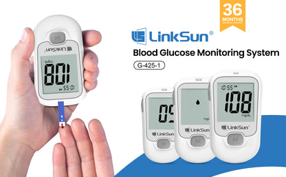G-425-1 LinkSun Blood Glucose Meter Kit 50/100pcs Test Strips Lancets for Diabetes Monitor Digital Glucometer Blood Sugar Meter