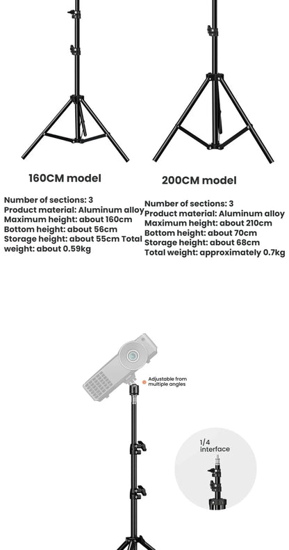 PHONEPACE  Foldable Tripod Stand - Projector Camera Mobile Phone Computer Notebook Holder Durable Stable Base