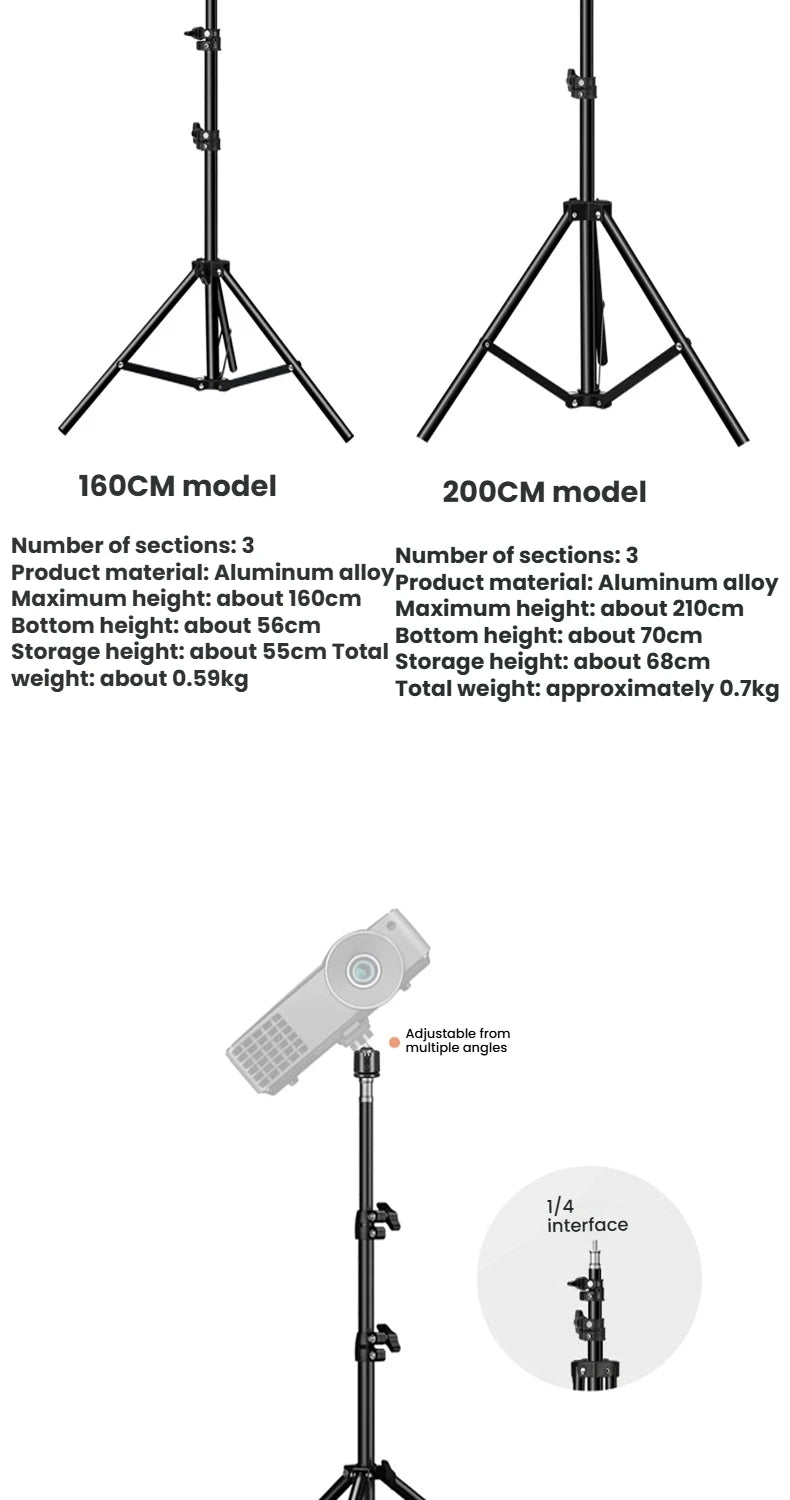 PHONEPACE  Foldable Tripod Stand - Projector Camera Mobile Phone Computer Notebook Holder Durable Stable Base