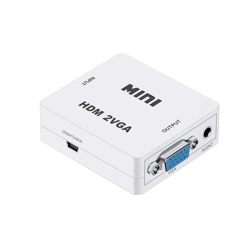 HDMI to VGA Converter With Audio VGA to HDMI Converter HDMI Adapter for Notebook Xbox360 DVD PS3 PC HD 1080P TV Box Projector