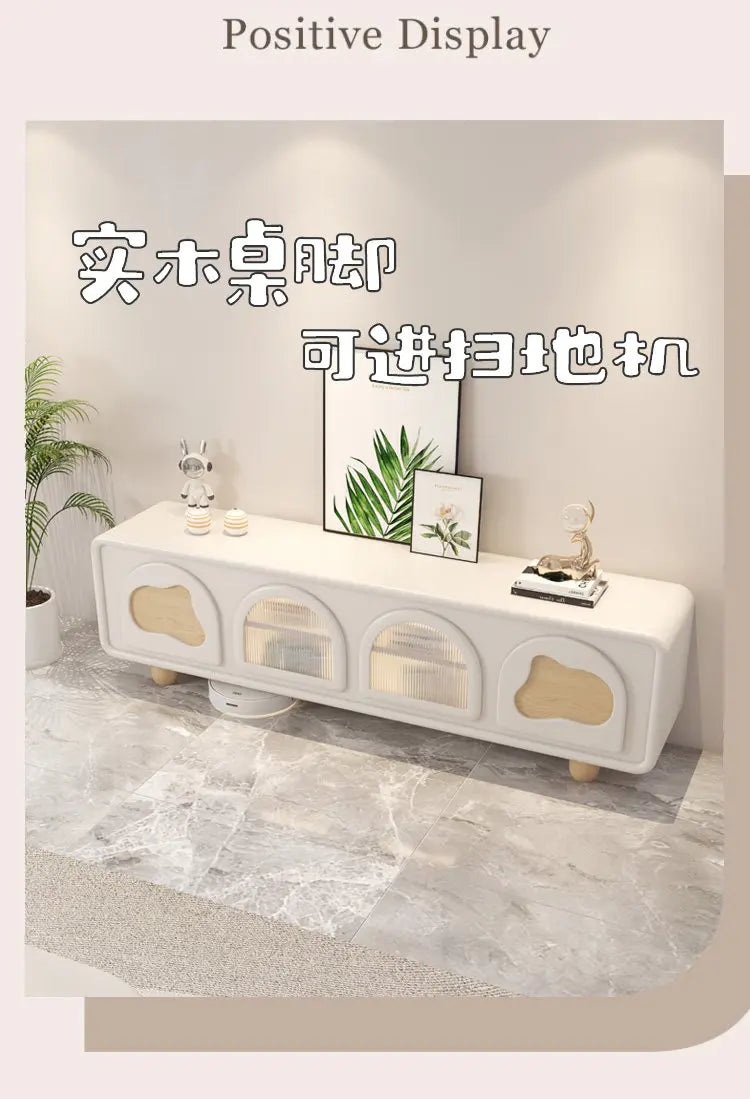 Simple Small Tv Stand Light Color High Gloss Entertainment Tv Stand Floor Movable Mobili Soggiorno Moderni Home Furniture