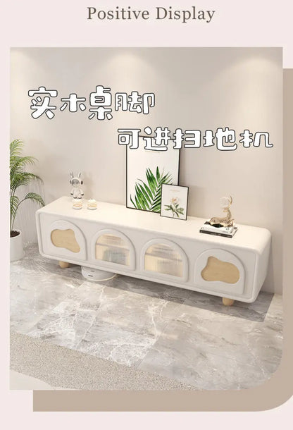 Simple Small Tv Stand Light Color High Gloss Entertainment Tv Stand Floor Movable Mobili Soggiorno Moderni Home Furniture