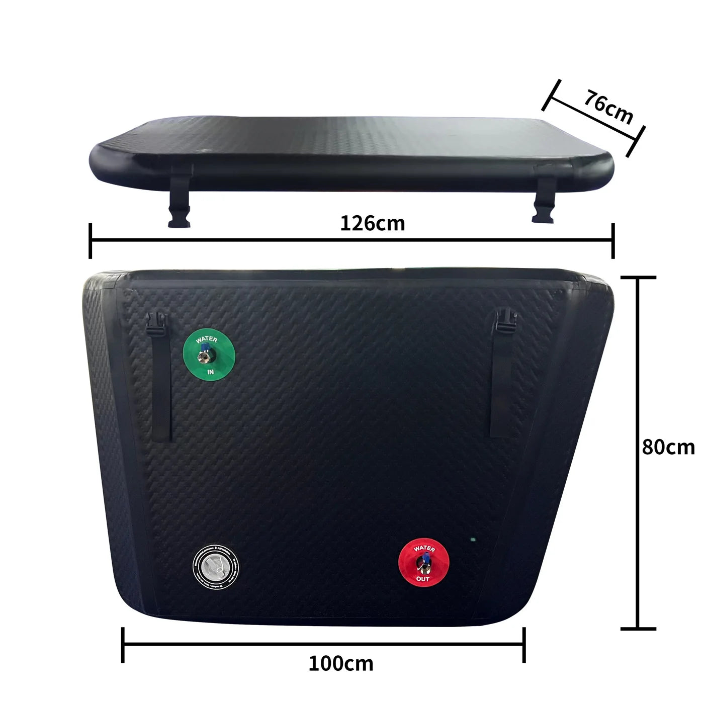 Portable Ice Bath and Fitness Tub with Inflatable Brushed Design for Athlete Training and Cooling Recovery Use
