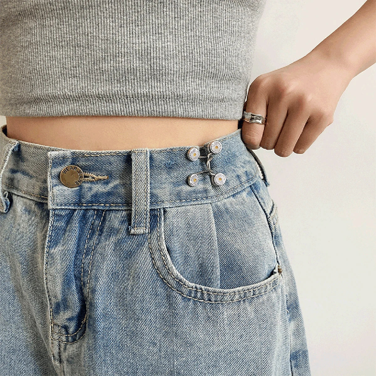 12pcs Jeans Skirts Detachable Buckle Adjustable Sleeve Clip For Pants Waist Tightening Sleeve Reduction Clip For Clothing Decor