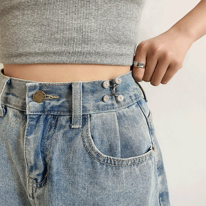 12pcs Jeans Skirts Detachable Buckle Adjustable Sleeve Clip For Pants Waist Tightening Sleeve Reduction Clip For Clothing Decor