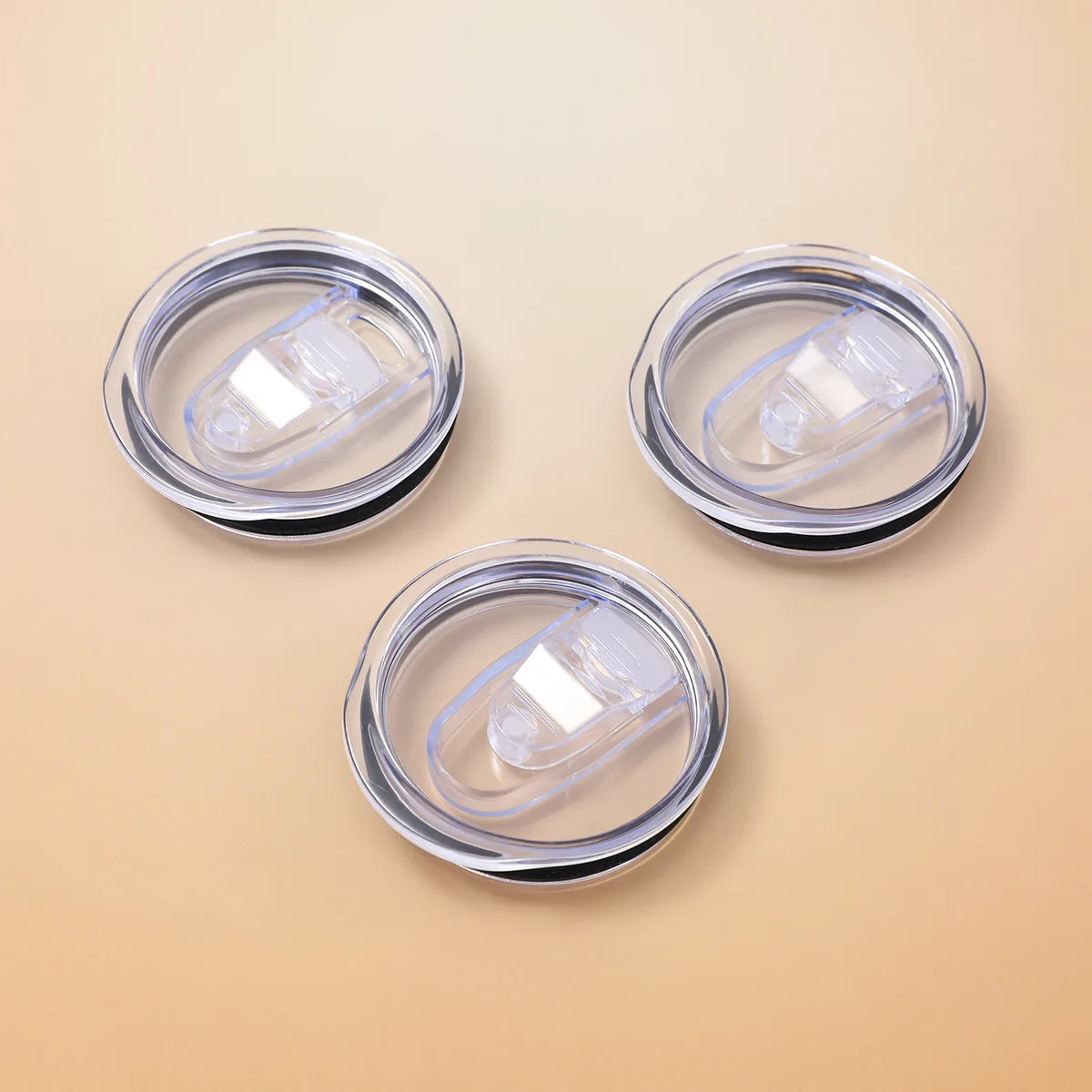 12oz 16oz 20oz 30oz Slim Straight Cup Push Lid Sealed Leak-proof Transparent Slide Lid Simple Car Cup Lid Wholesale Tapa De Taza