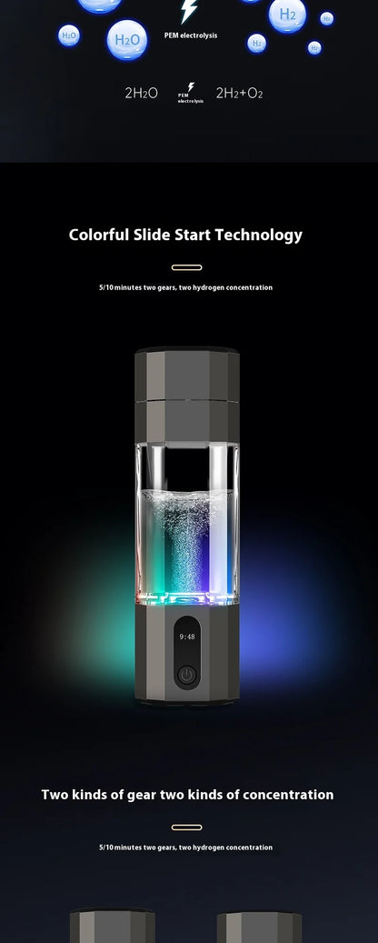 High Quality 6000-8000PPB Hydrogen Rich Water Bottle Cup Portable USB Powered Hydrogen Water Generator for Household Use