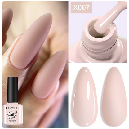 LILYCUTE 7ml Brown Red Purple Nail Gel Polish Coffee Color Series Semi Permanent UV Gel Soak off Nail Gel Varnishes For Nail Art