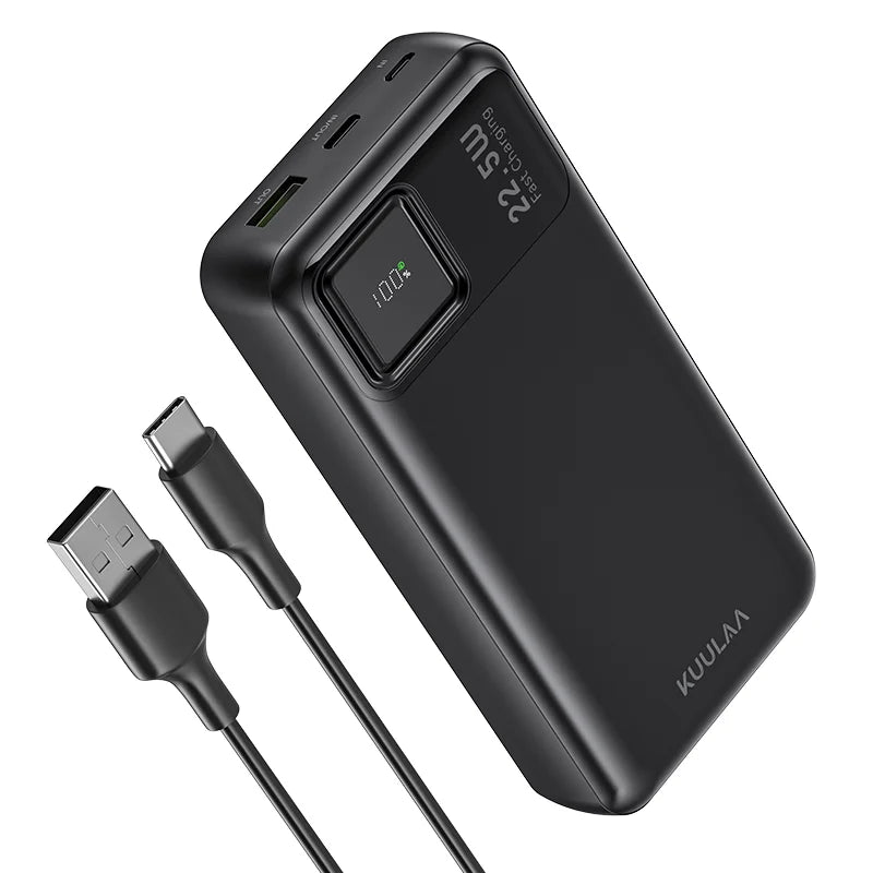 KUULAA 20000mAh Power Bank Portable External Battery 22.5W Fast Charging Portable Charger For iPhone xiaomi redmi poco Powerbank