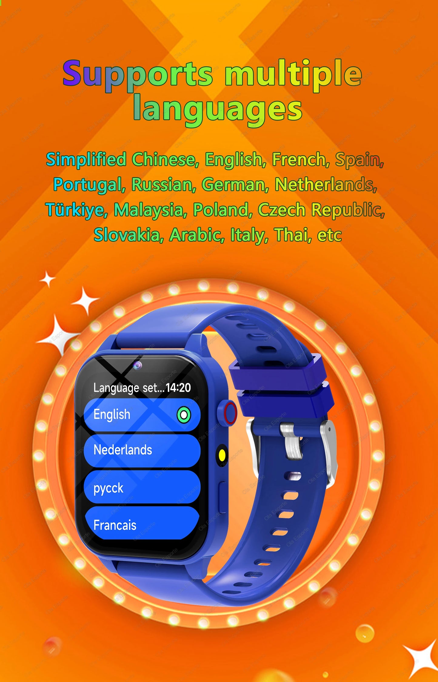 100+ Game SmartWatch Kid Child HD Screen Lighting Music Smart Watch Boy Girl Gift Children Smartwatch For IOS Android 2025 New