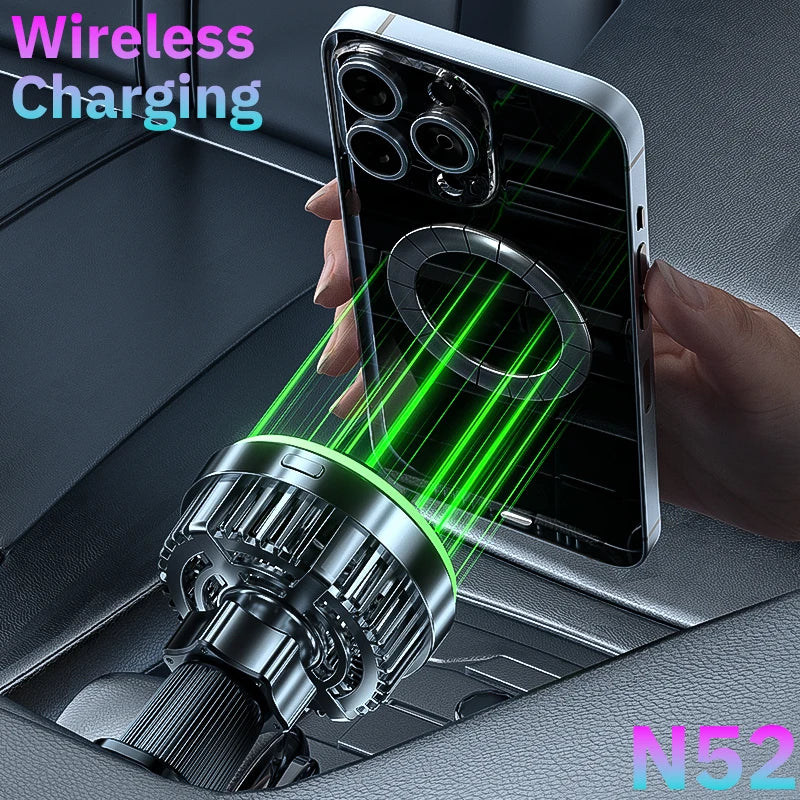 Cooling Phone Holder Car Magnetic Phone Cooler Semiconductor Active Coolers Cool Down Phone Qi 15W Magsafe Fast Wireless Charger