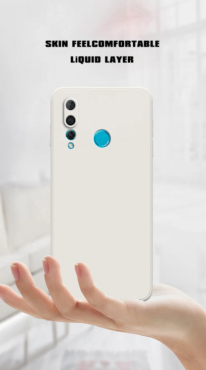 Square Liquid Silicone Phone Case for Huawei Y6P Y7P 2020 P40 lite E Y6 Y6S Y7 Y9 Prime 2019 P smart Z P30 Lite Back Cover Case