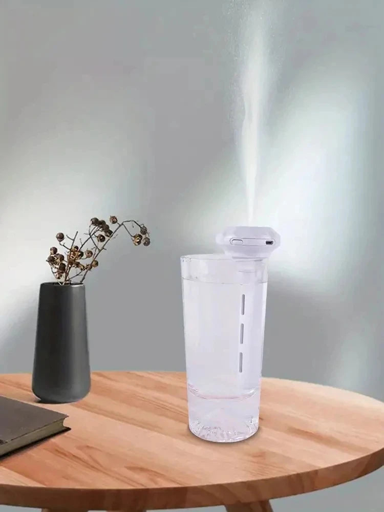 Super Quiet Portable Mist Humidifier Adjustable Length for Office Bedroom Car TravelNo Water Bottle Needed Enhances Air Moisture