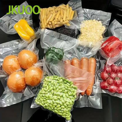 JKUOO Vacuum Sealer Bags Rolls for Food - Freezer Roll Bags - Food Saver Compatible with Vacuum Sealer Machines