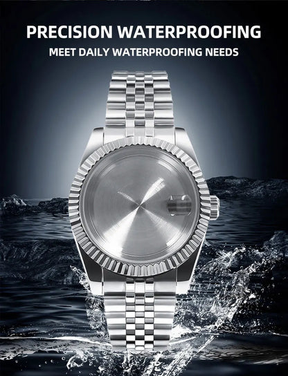 Neiton 36mm/40mm Sapphire Glass For Men Watch Case Fit NH36 NH34 NH35Movement FashionWaterproof Jubilee Stainless Steel