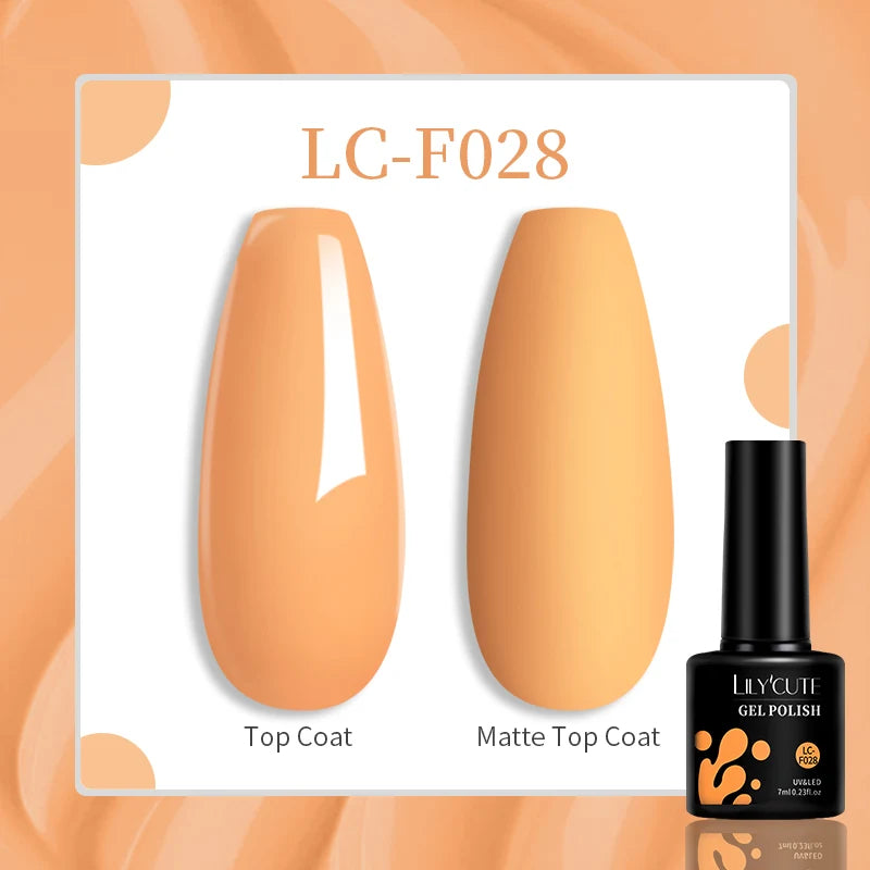 LILYCUTE 7ml White Color Gel Nail Polish Semi Permanent UV Gel Polish Gorgeous Full Coverage Soak Off UV LED Nail Gel Varnishes