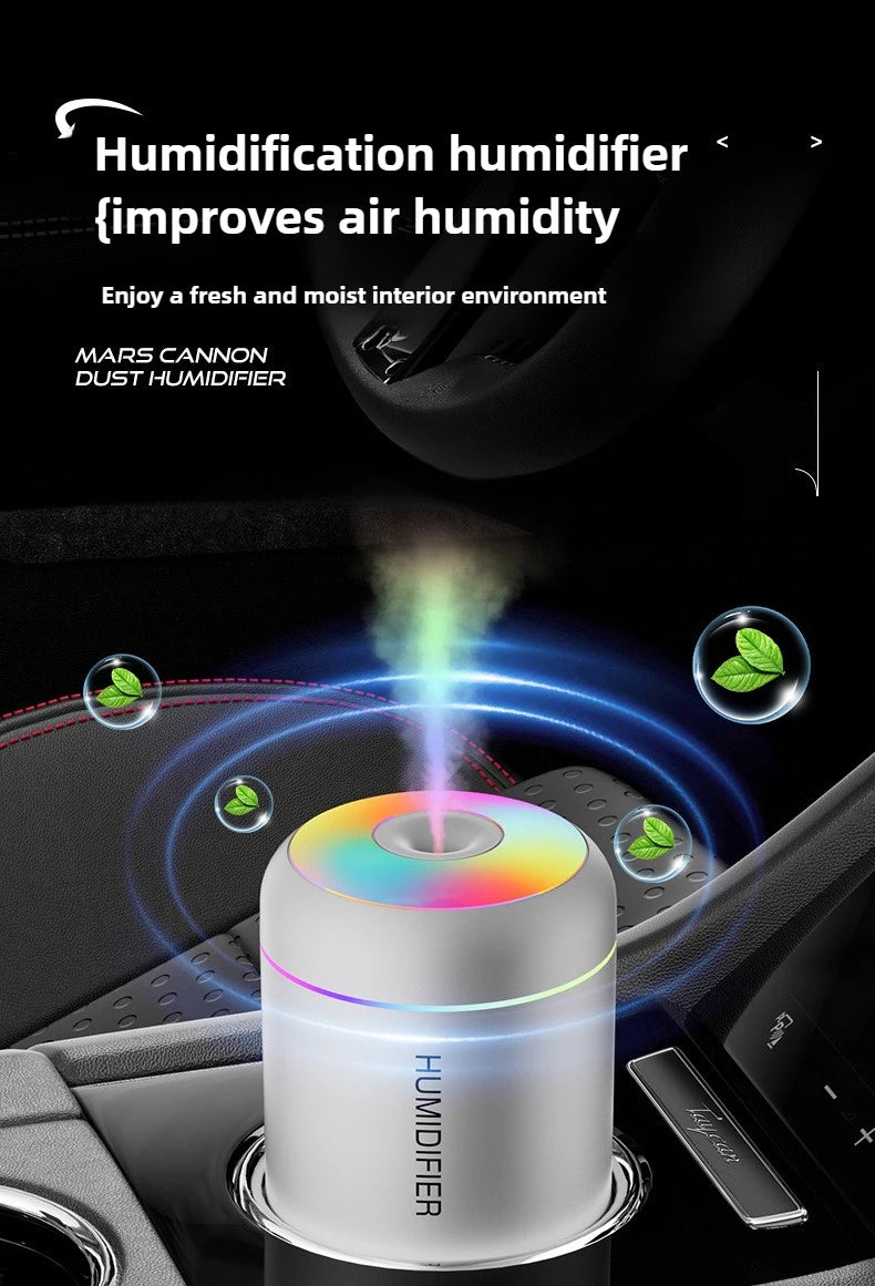 180ML USB Mini Air Humidifier Aroma Essential Oil Diffuser for Home Car Ultrasonic Mute Mist Maker Diffuser with LED Color Lamp