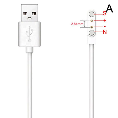 Magnetic Charge Charging Cable For Smart Watch For 2 Pins 2.84/4/7.62mm Distances Black Novel USB Power Charger Cables Universal