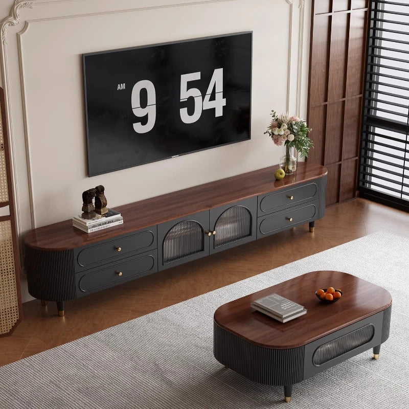 Vertical Vintage Tv Table Wood Heavy Luxury Design Tv Stand Living Room High End Muebles Para El Hogar House Accessories