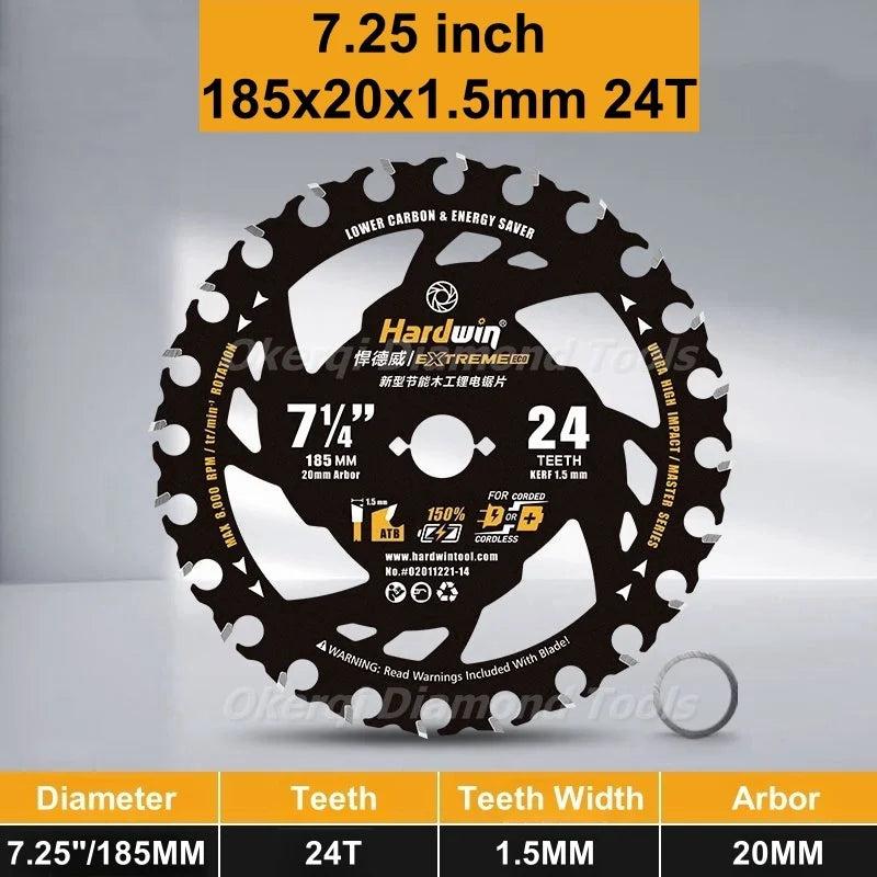 4/5/5.5/6/6.5/7.25 Inch Energy Saving Lithium Saw Blades Energy Efficient Lithium Wood Cutting Circular Saw Blade Woodworking