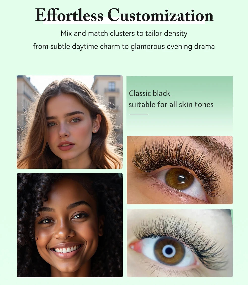 Yelix 10 Cases 3D W Shaped Lashes Smaller Spacing Eyelashes Extension Natural Soft Lashes Premade Volume Fans Eyelashes