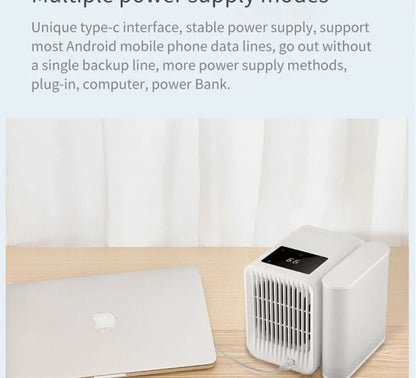 Portable Microhoo Mini Air Conditioner 1000ML Fan Cooler Aromatherapy Essential Oil Diffuser Fast Cooling Humidifier Household