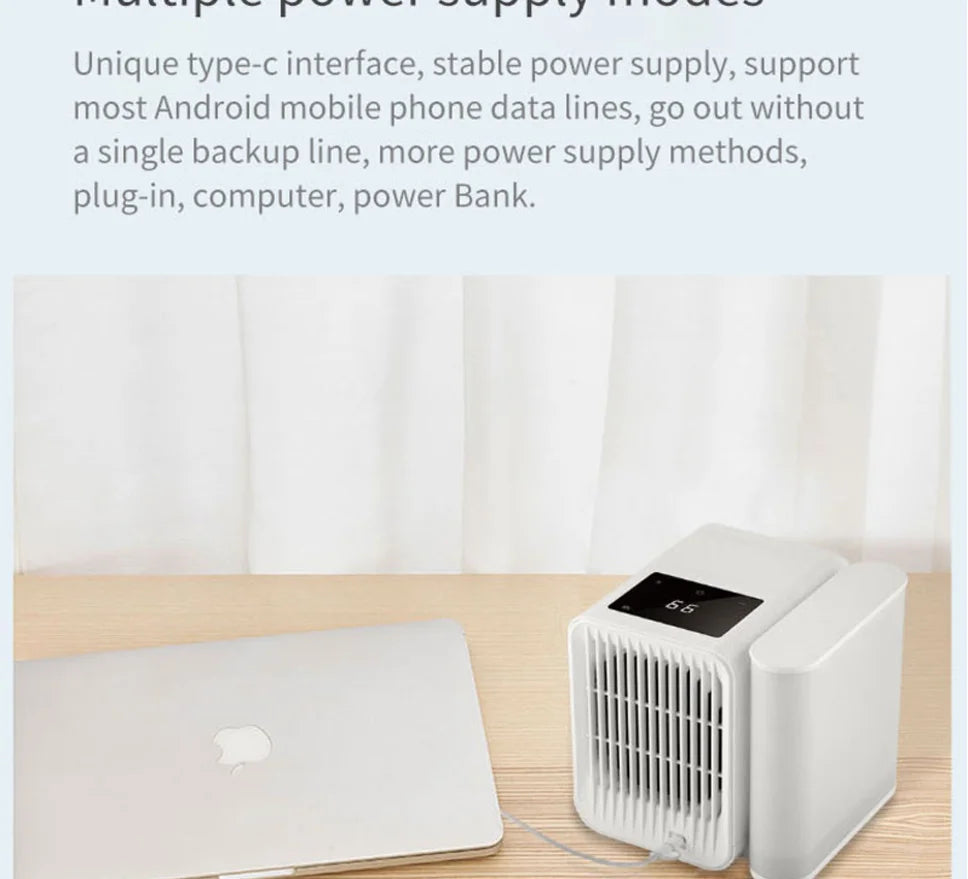 Portable Microhoo Mini Air Conditioner 1000ML Fan Cooler Aromatherapy Essential Oil Diffuser Fast Cooling Humidifier Household