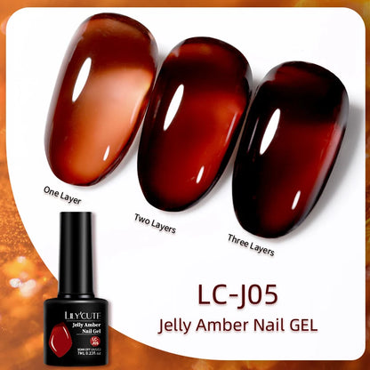 LILYCUTE 7ml Brown Red Purple Nail Gel Polish Coffee Color Series Semi Permanent UV Gel Soak off Nail Gel Varnishes For Nail Art