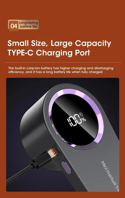 Portable Electric Lint Remover with LED Display USB Rechargeable Sweater Shaver Household Clothes Hair Ball Trimmer