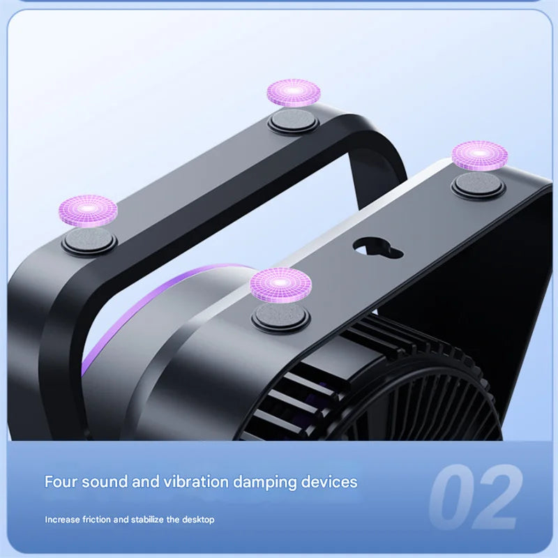  Portable Electric Fan 3600mAh Wireless Air Circulator Fan Cordless Desktop Wall Ceiling Air Cooling Cooler Quiet Ventilator
