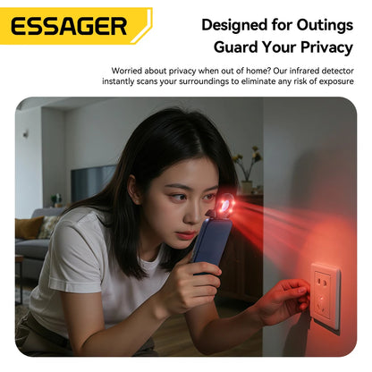 Essager Camera Infrared Detector Safe&Anti-Peeping Protection Detector Hotel Pinhole Lens Detect Security Alarm Anti Spy Candid
