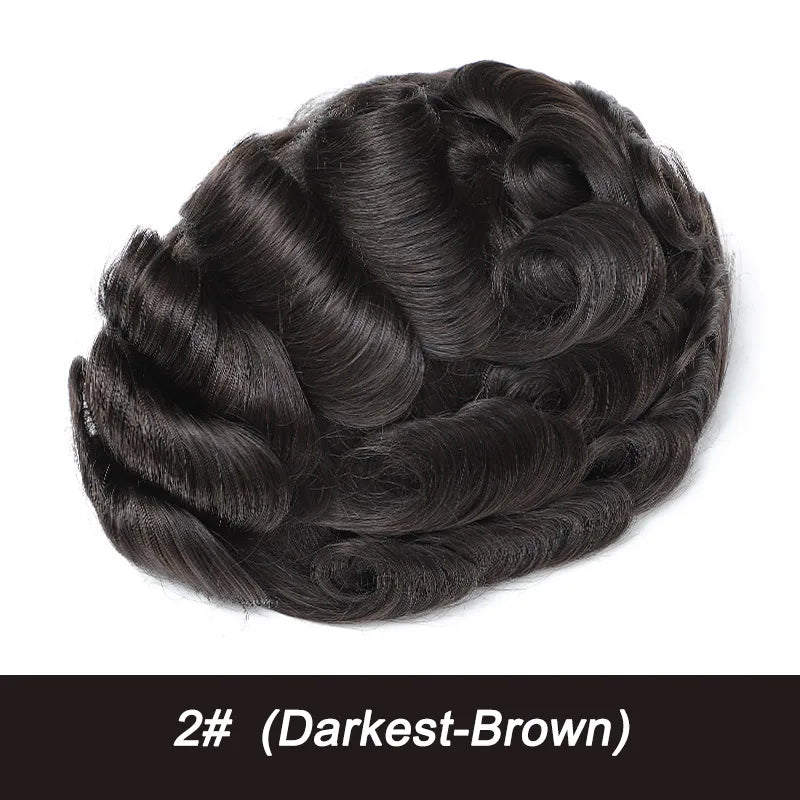 Australia Toupee Men Lace and PU Base Breathable Men's Wig For Men Capillary Prosthesis Replacement Natural Hairline System