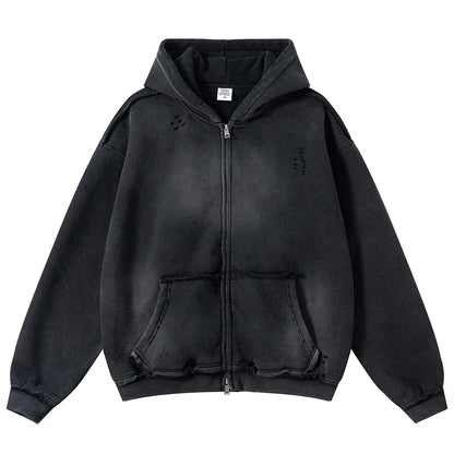 VIPReAlr2025 Winter Hoodie Retro Harajuku Fashion Washed Cotton 380GSM Pullover Sweatshirt Y2K RE Alr
